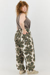 Naga Pants - Green flowers