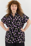 Vintage shirt - Flowers on Black