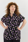 Vintage shirt - Flowers on Black
