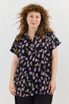 Vintage shirt - Flowers on Black