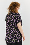 Vintage shirt - Flowers on Black