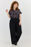 Vintage shirt - Flowers on Black