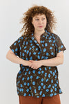 Vintage shirt - Flowers Brown