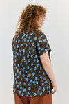 Vintage shirt - Flowers Brown