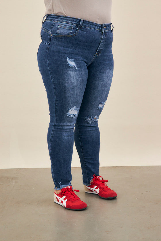 Lennon Jeans - Ripped medium blue