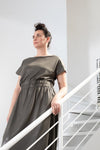 Evening vibe dress - Shiny olive (7210302472384)