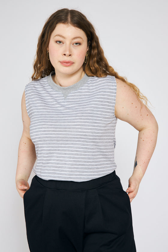 Mercury Top - Grey & White