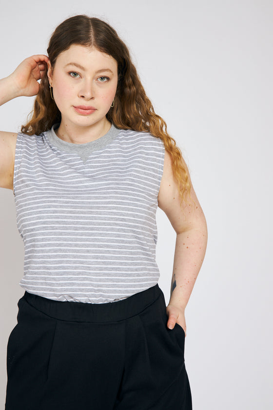 Mercury Top - Grey & White