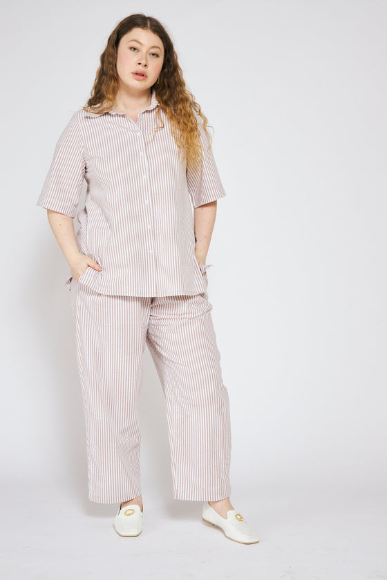Earth pants - Moca stripes