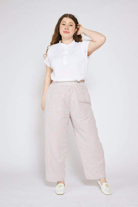 Earth pants - Moca stripes