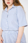 Earth shirt - Blue stripes