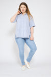 Earth shirt - Blue stripes