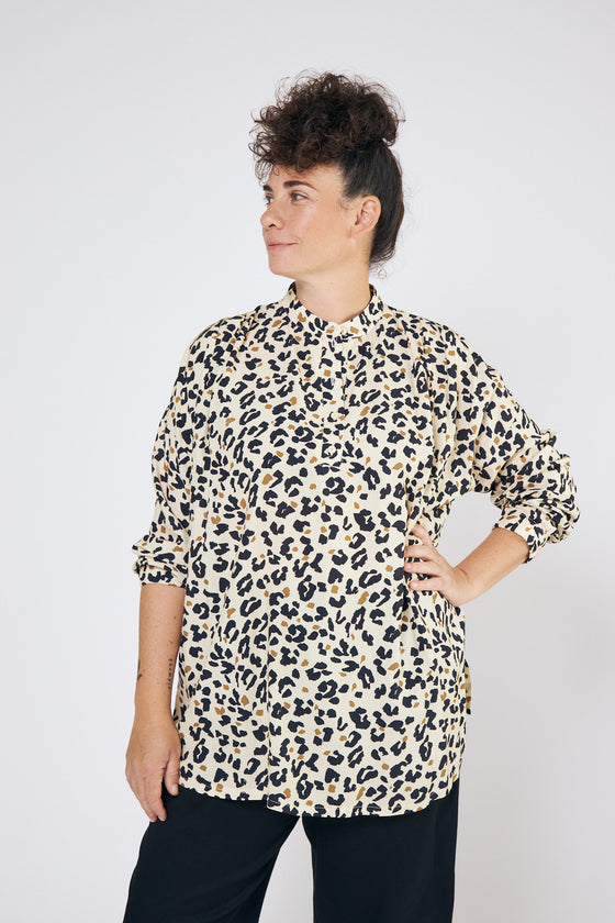 New Blush Shirt - Bright Leopard (7385418793152)