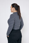 Echo top - Navy & White (7385567625408)